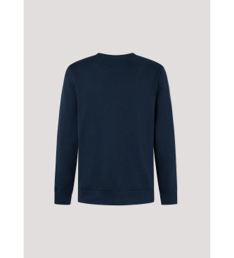 Hackett London Sweat  coupe classique en bleu marine