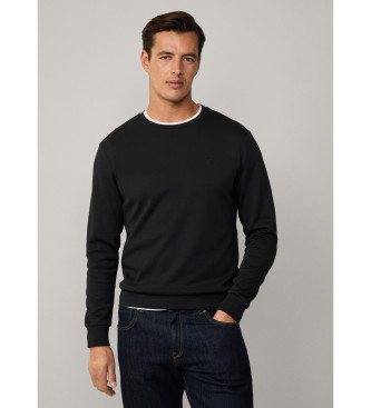 Hackett London Sort sweatshirt med klassisk pasform