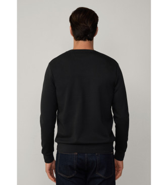 Hackett London Sort sweatshirt med klassisk pasform