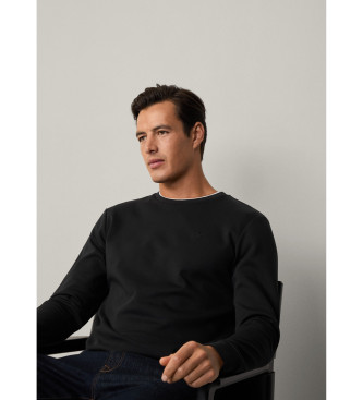 Hackett London Sort sweatshirt med klassisk pasform