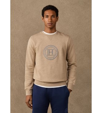 Hackett London Felpa H Crew beige