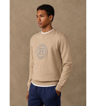Hackett London Felpa H Crew beige