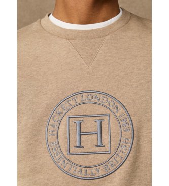 Hackett London Felpa H Crew beige