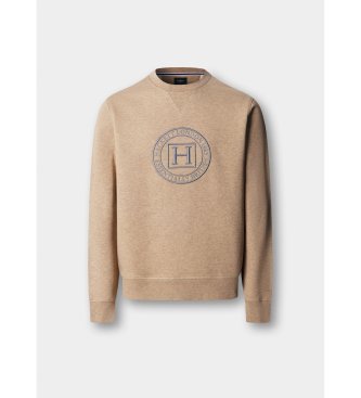 Hackett London Felpa H Crew beige