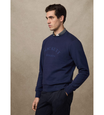 Hackett London Felpa Heritage Essential Navy