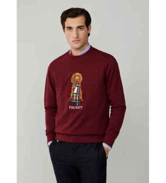 Hackett London Sudadera Heritage Harry granate