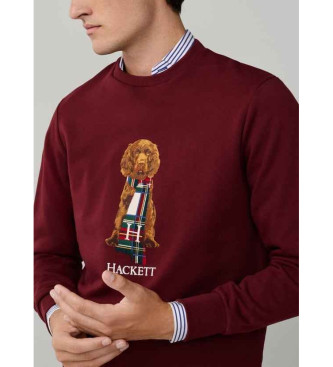 Hackett London Sudadera Heritage Harry granate