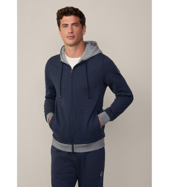 Hackett London Sweatshirt Heritage Hb Jacq navy