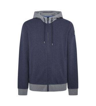 Hackett London Sweatshirt Heritage Hb Jacq navy