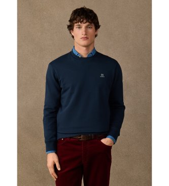 Hackett London Sudadera algodón cuello redondo con logo marino