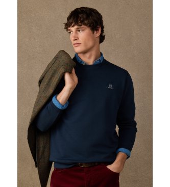 Hackett London Sudadera algodón cuello redondo con logo marino