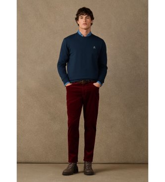Hackett London Sudadera algodón cuello redondo con logo marino