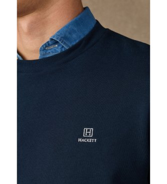 Hackett London Sudadera algodón cuello redondo con logo marino