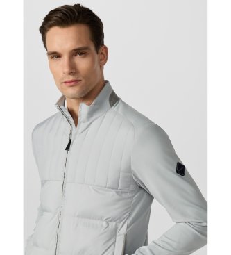 Hackett London Felpa grigia Hs Solstice Hybrid
