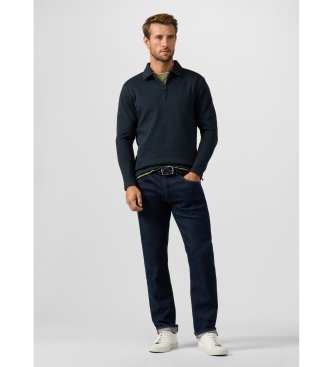 Hackett London felpa polo con zip e logo waffle mairno