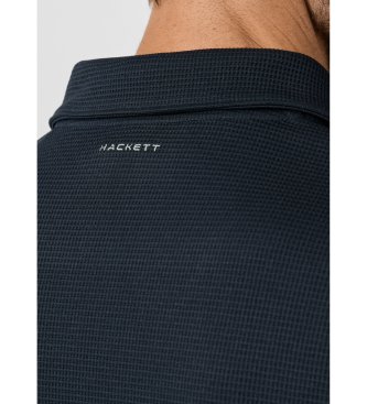 Hackett London felpa polo con zip e logo waffle mairno