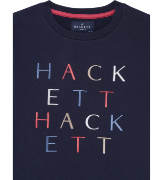 Hackett London Sweatshirt Letters navy