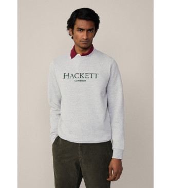 Hackett London Felpa tinta unita grigia