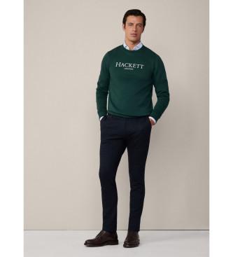 Hackett London Felpa tinta unita verde