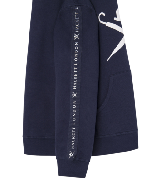 Hackett London Tape Hoody navy