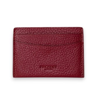 Hackett London Porte-cartes en cuir Colour bordeaux