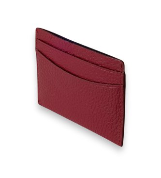 Hackett London Porte-cartes en cuir Colour bordeaux