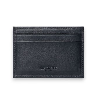 Hackett London Porte-cartes en cuir noir