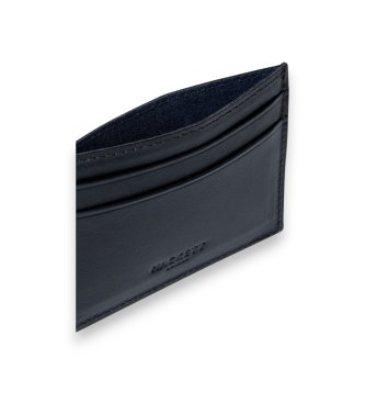 Hackett London Porte-cartes en cuir noir