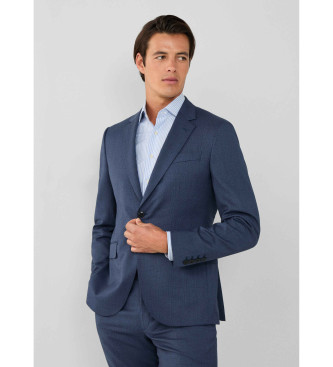 Hackett London Wollen pak met blauwe ruiten