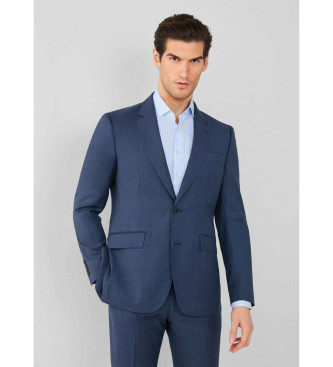 Hackett London Abito in lana blu con pelle di squalo