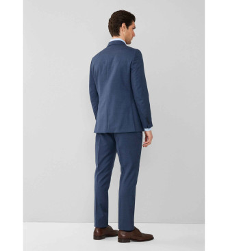 Hackett London Abito in lana blu con pelle di squalo