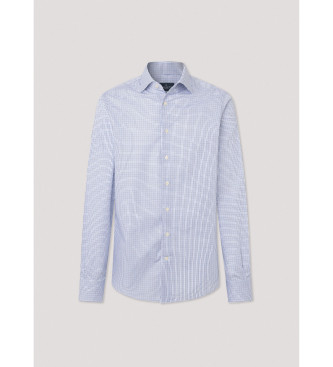 Hackett London Zweifarbiges Hemd blau