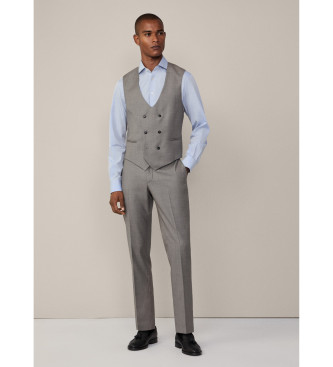 Hackett London Grijs wollen vest