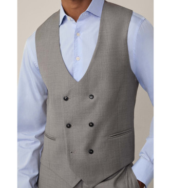 Hackett London Grijs wollen vest