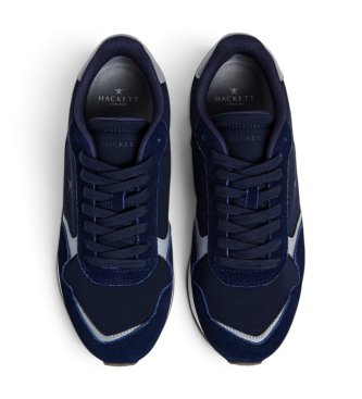 Hackett London Baskets en daim Vector Device marine