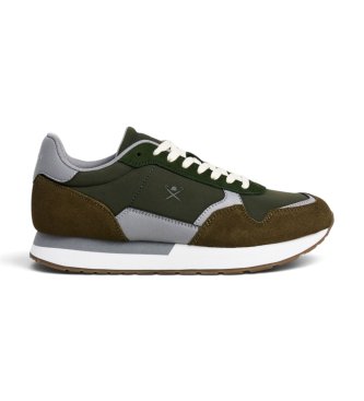 Hackett London Chaussures en daim Vector Device vert