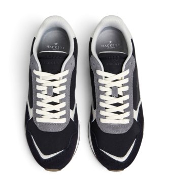 Hackett London Baskets en daim Vector Device noir