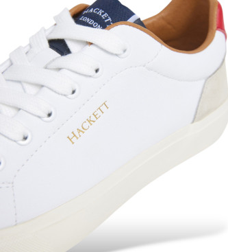 Hackett London Blake Dean usnjene superge bele barve