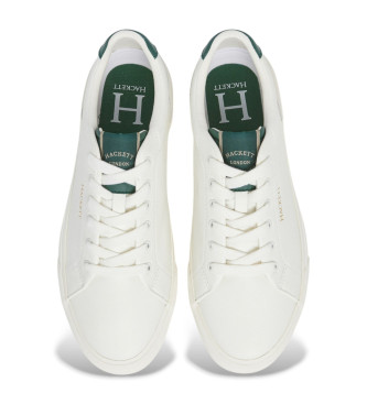 Hackett London Blake Dean usnjene superge bele barve