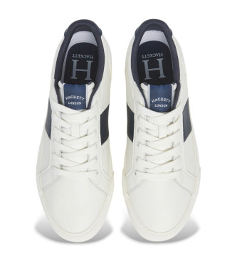 Hackett London Sneakers Blake Heritage in pelle bianca
