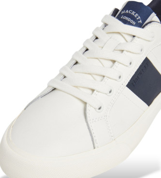 Hackett London Sneakers Blake Heritage in pelle bianca