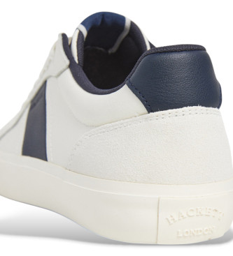 Hackett London Sneakers Blake Heritage in pelle bianca