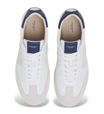 Hackett London Bond Archive leren schoenen wit