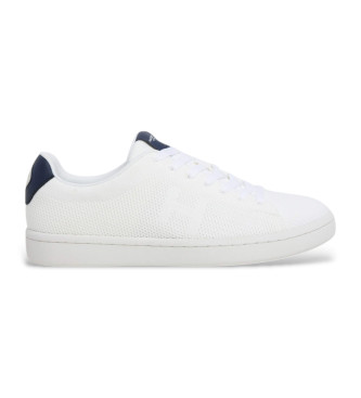 Hackett London Bond Knit leren sportschoenen wit