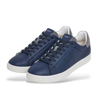 Hackett London Bond Minimal marine leren sportschoenen