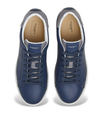 Hackett London Bond Minimal marine leren sportschoenen