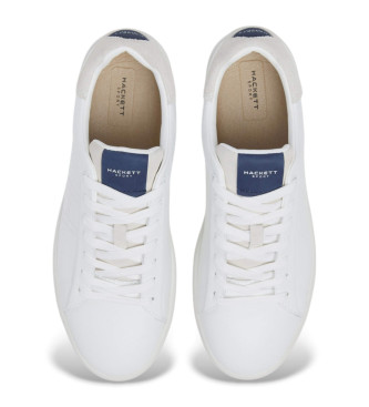 Hackett London Bond Minimal leren schoenen wit