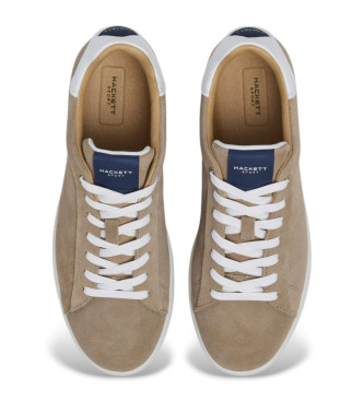 Hackett London Bond Soft beige leren sportschoenen