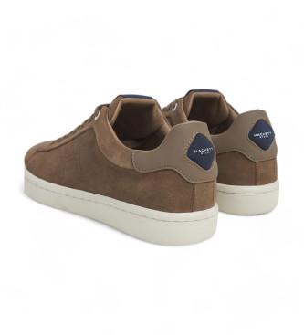 Hackett London Bond Soft Leather Sneakers jasnobrązowy