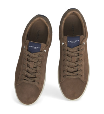 Hackett London Bond Soft Leather Sneakers jasnobrązowy